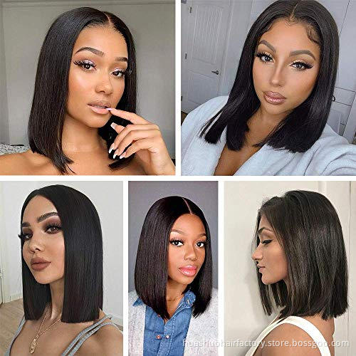 Transparent Blonde Human Hair Full Lace Wig, Ombre Bob Half Lace Front Wig Human Hair, Hd Lace Frontal Bob Wig